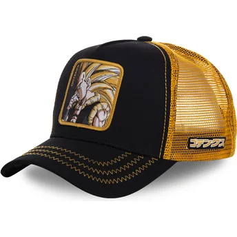 Cappellino trucker nero e giallo Gotenks Super Saiyan 3 GOT2 Dragon Ball di Capslab