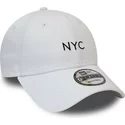new-era-curved-brim-9forty-seasonal-nyc-white-adjustable-cap