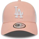 petten-gebogen-roze-snapback-league-essential-a-frame-van-los-angeles-dodgers-mlb-van-new-era