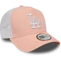 petten-gebogen-roze-snapback-league-essential-a-frame-van-los-angeles-dodgers-mlb-van-new-era