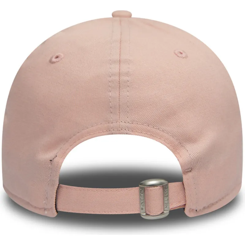 petten-gebogen-roze-verstelbaar-9forty-league-essential-van-los-angeles-dodgers-mlb-van-new-era