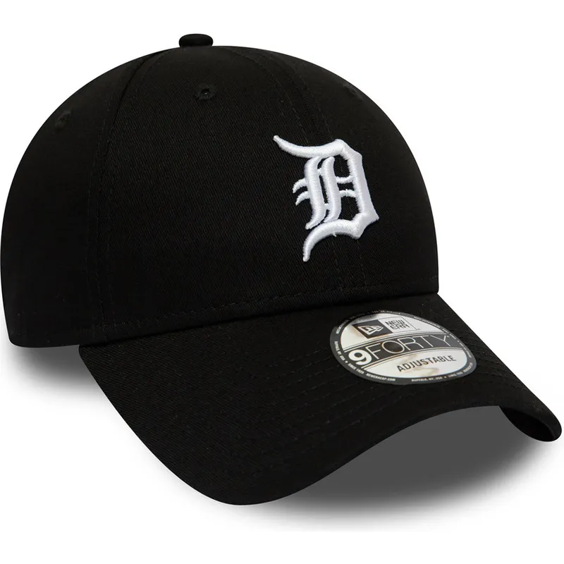 petten-gebogen-zwart-verstelbare-band-9forty-league-essential-van-detroit-tigers-mlb-van-new-era