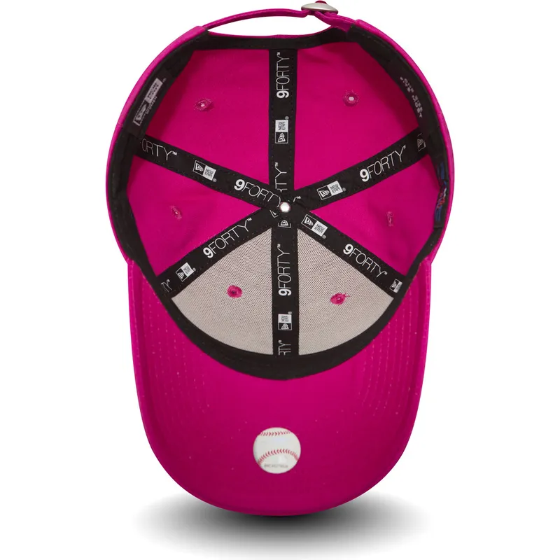 petten-gebogen-roze-verstelbare-band-9forty-essential-van-new-york-yankees-mlb-van-new-era