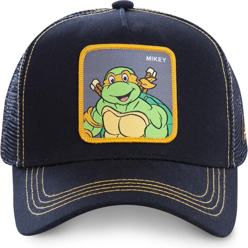 petten-gebogen-zwart-snapback-mik-michelangelo-ninja-turtles-van-capslab