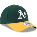 cappellino-visiera-curva-verde-e-giallo-regolabile-9forty-the-league-di-oakland-athletics-mlb-di-new-era