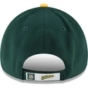 cappellino-visiera-curva-verde-e-giallo-regolabile-9forty-the-league-di-oakland-athletics-mlb-di-new-era