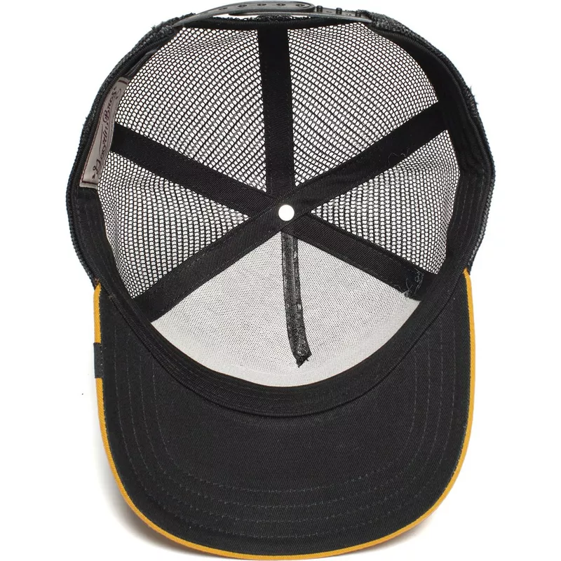 black and yellow hat