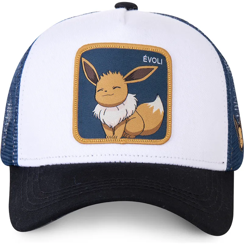 petten-gebogen-wit-snapback-evo3-eevee-pokemon-van-capslab