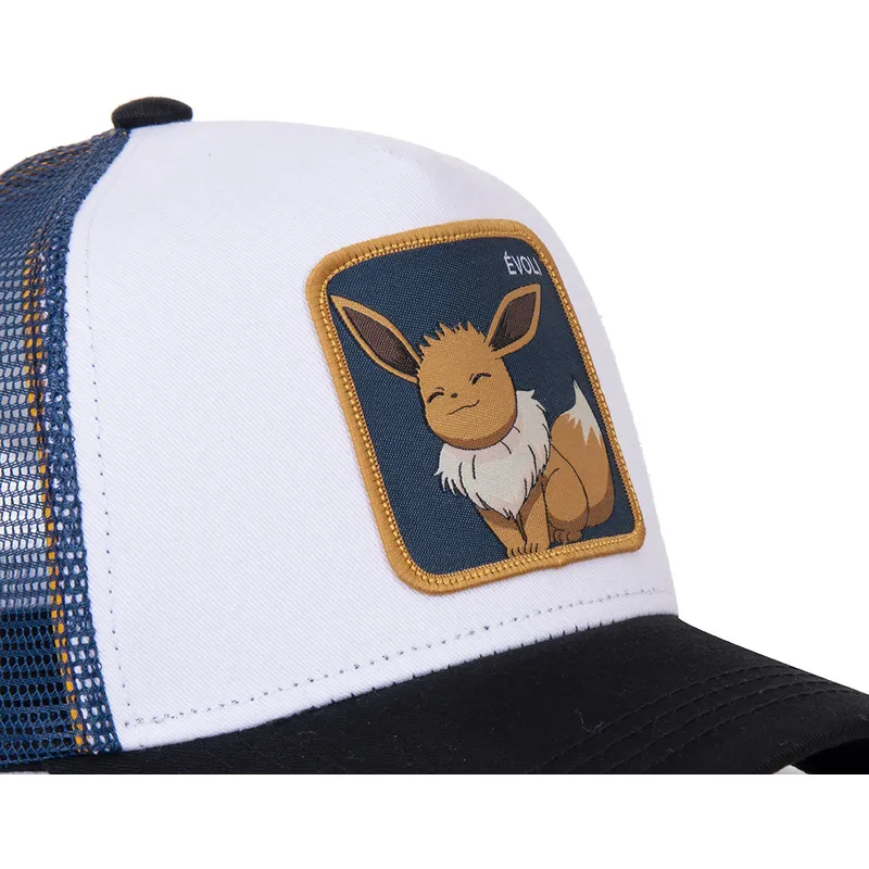 petten-gebogen-wit-snapback-evo3-eevee-pokemon-van-capslab