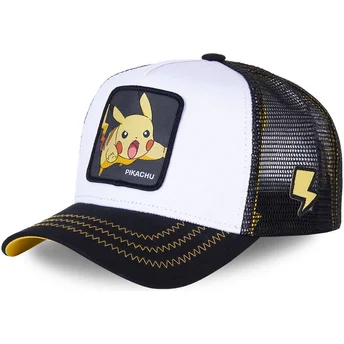 Cappellino trucker bianco e nero Pikachu PIK5 Pokémon di Capslab