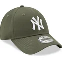 casquette-courbee-verte-ajustable-9forty-league-essential-new-york-yankees-mlb-new-era