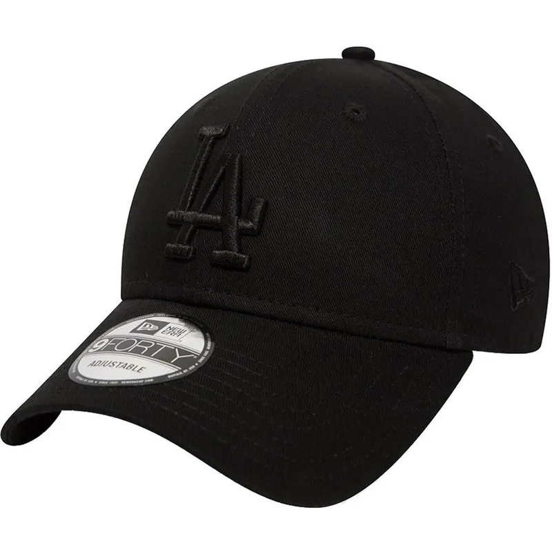 petten-gebogen-zwart-verstelbaar-9forty-league-essential-van-los-angeles-dodgers-mlb-van-new-era