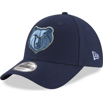 Blaue verstellbare Curved Cap 9FORTY The League der Memphis Grizzlies NBA von New Era