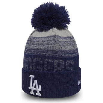 Berretto blu con pompon Cuff Knit Sport dei Los Angeles Dodgers MLB di New Era