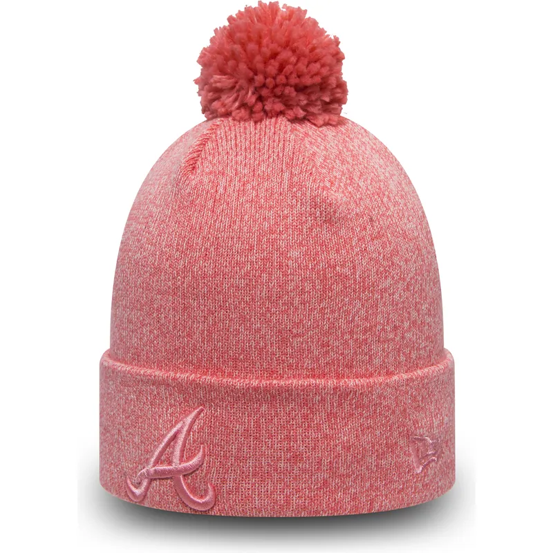 mutsen-pompon-roze-cuff-knit-essential-bobble-van-atlanta-braves-mlb-van-new-era