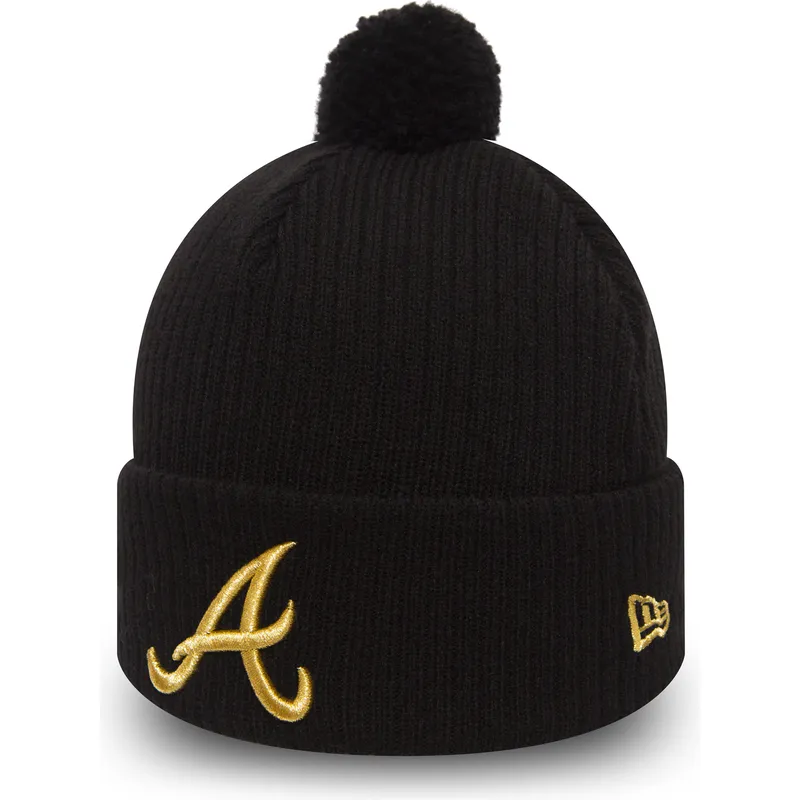 mutsen-pompon-zwart-cuff-knit-sport-waffle-van-atlanta-braves-mlb-van-new-era mutsen-pompon-zwart-cuff-knit-sport-waffle-van-atlanta-braves-mlb-van-new-era