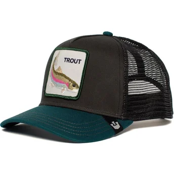 gorra-trucker-negra-y-verde-trucha-rainbow-trout-de-goorin-bros