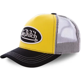 Casquette trucker jaune, blanche et noire COL YEL Von Dutch