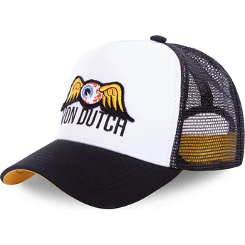 Casquette trucker blanche et noire EYEPAT1 Von Dutch