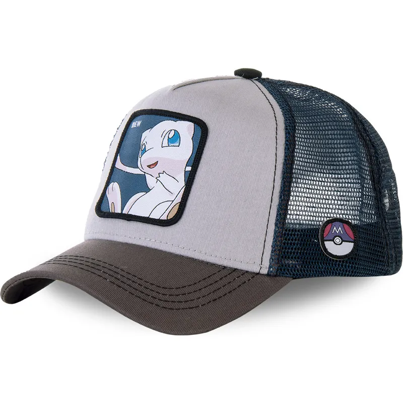 petten-gebogen-grijs-snapback-mew1-mew-pokemon-van-capslab petten-gebogen-grijs-snapback-mew1-mew-pokemon-van-capslab
