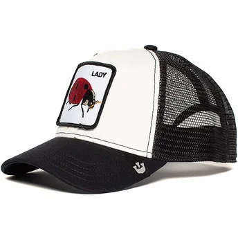 gorra-trucker-bianca-e-nera-coccinella-lady-bug-di-goorin-bros