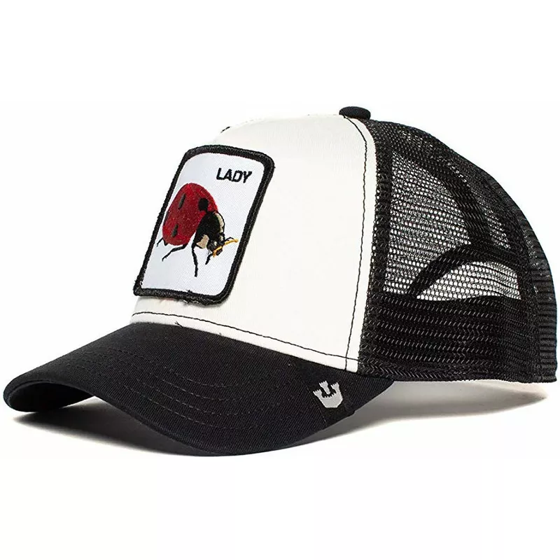 Goorin Bros. Lady Bug White and Black Trucker Hat: Caphunters.com
