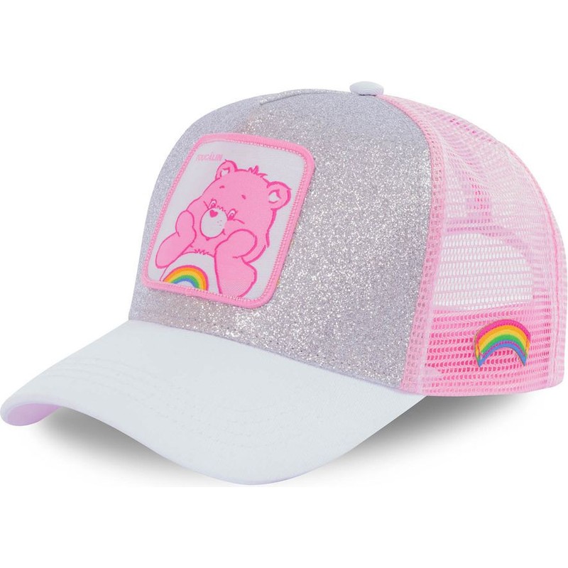 Gorra trucker gris y rosa purpurina Alegrosita CAL Osos Amorosos de