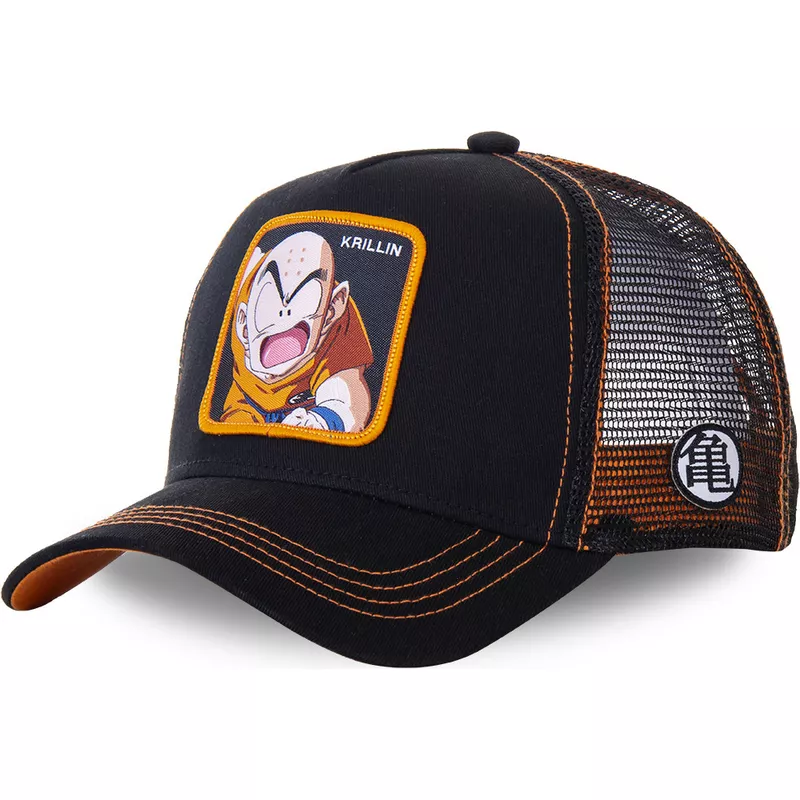 capslab-krillin-kri3-dragon-ball-black-trucker-hat
