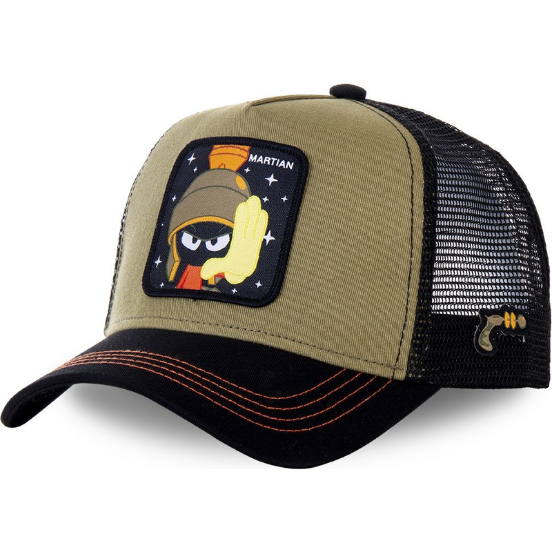 capslab-marvin-the-martian-mar2-looney-tunes-brown-and-black-trucker-hat