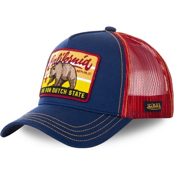Von Dutch California FOR1 Blue and Red Trucker Hat