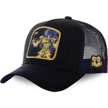 capslab-gemini-gem-saint-seiya-knights-of-the-zodiac-black-trucker-hat