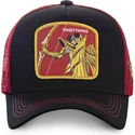 capslab-sagittarius-sag-saint-seiya-knights-of-the-zodiac-black-and-red-trucker-hat