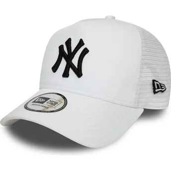 Casquette trucker blanche avec logo noir Essential A Frame New York Yankees MLB New Era