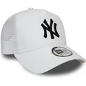 casquette-trucker-blanche-avec-logo-noir-essential-a-frame-new-york-yankees-mlb-new-era