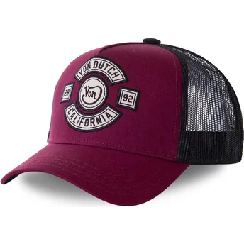 Petten gebogen rood snapback BIKBOR van Von Dutch