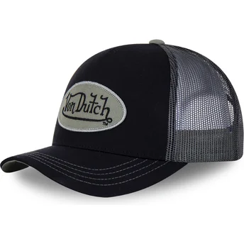 Petten gebogen zwart snapback van Von Dutch