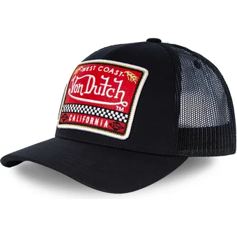 Petten gebogen zwart snapback van Von Dutch