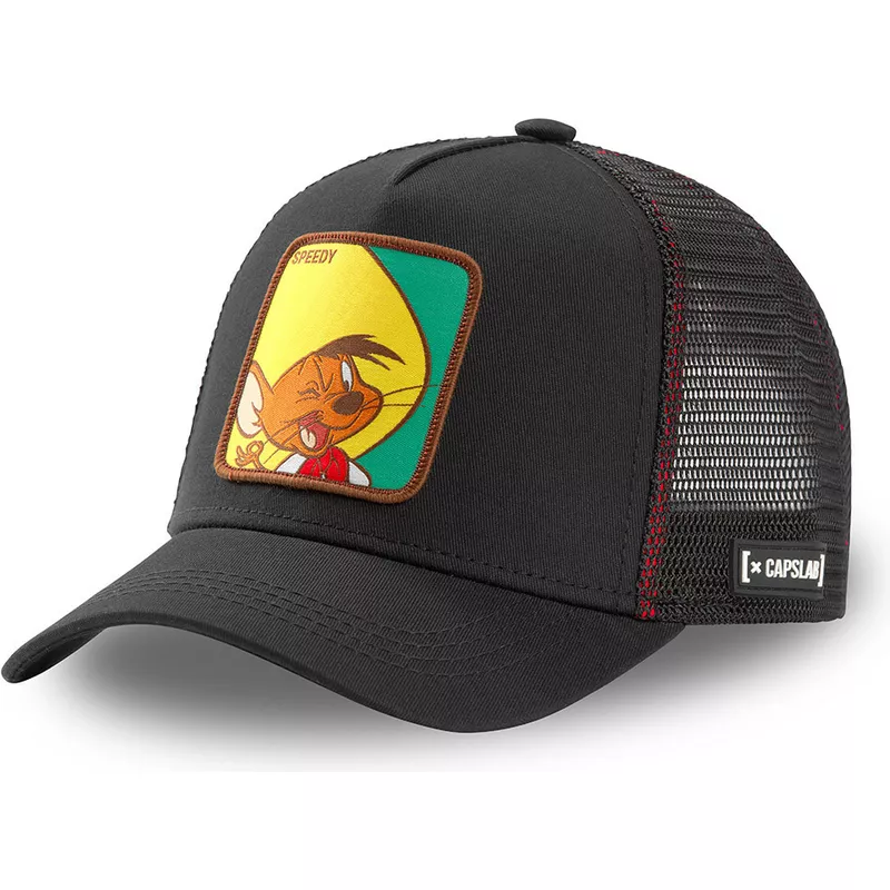 capslab-speedy-gonzales-gon2-looney-tunes-black-trucker-hat