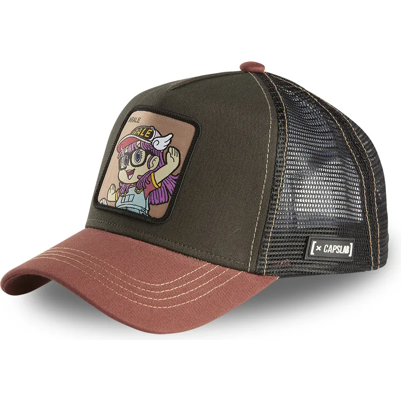 petten-gebogen-bruin-snapback-rob1-arale-norimaki-dr-slump-van-capslab petten-gebogen-bruin-snapback-rob1-arale-norimaki-dr-slump-van-capslab