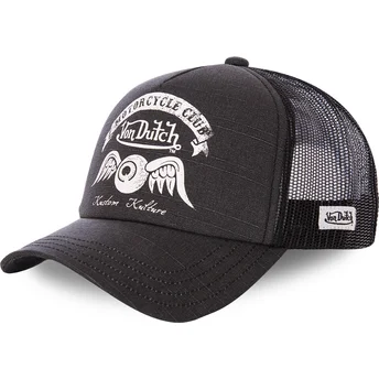 Petten gebogen zwart snapback van Von Dutch