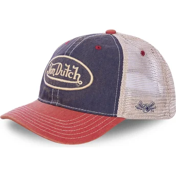 Cappellino trucker blu marino, bianco e rosso MAC2 di Von Dutch