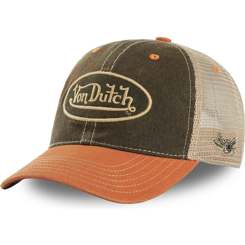casquette-trucker-verte-et-orange-mac3-von-dutch