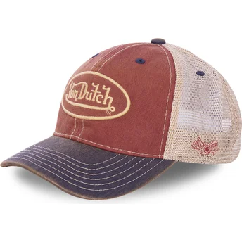 Petten gebogen rood snapback , MAC5 van Von Dutch
