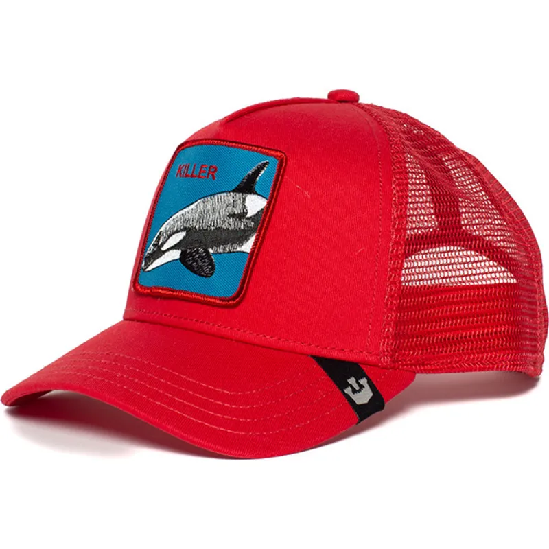 casquette-trucker-rouge-epaulard-killer-whale-goorin-bros