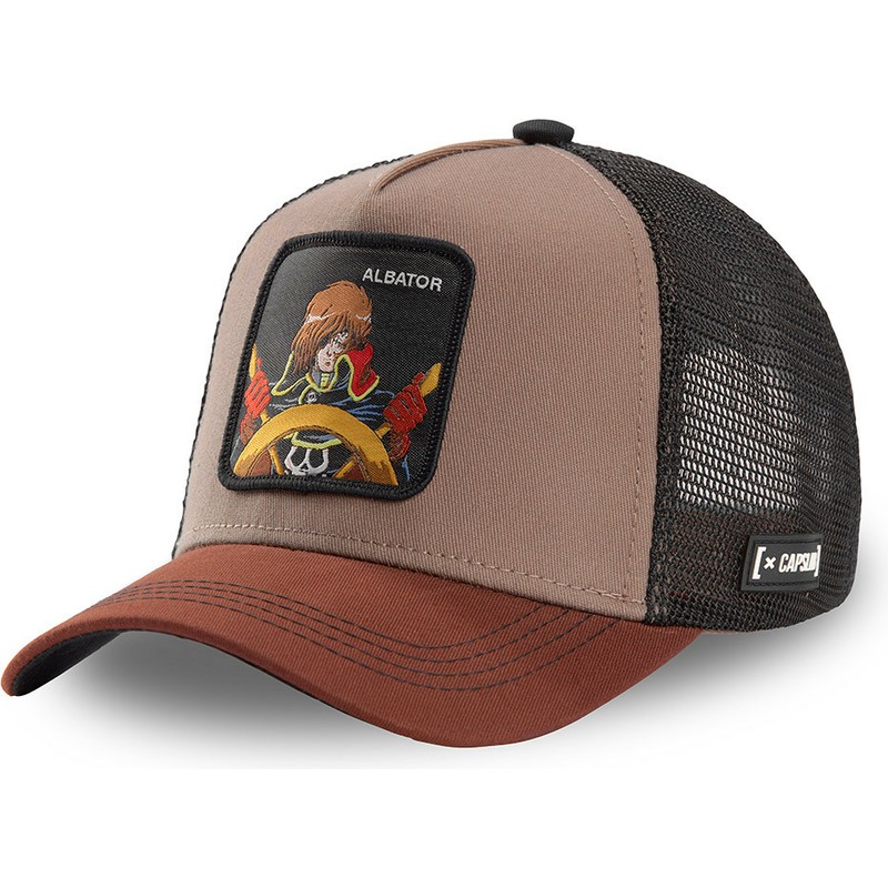 Capslab Space Pirate Captain Harlock ALB CPT3 Brown Trucker Hat