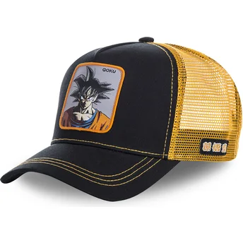 Cappellino trucker nero e arancione per bambino Son Goku KID_GOKB Dragon Ball di Capslab