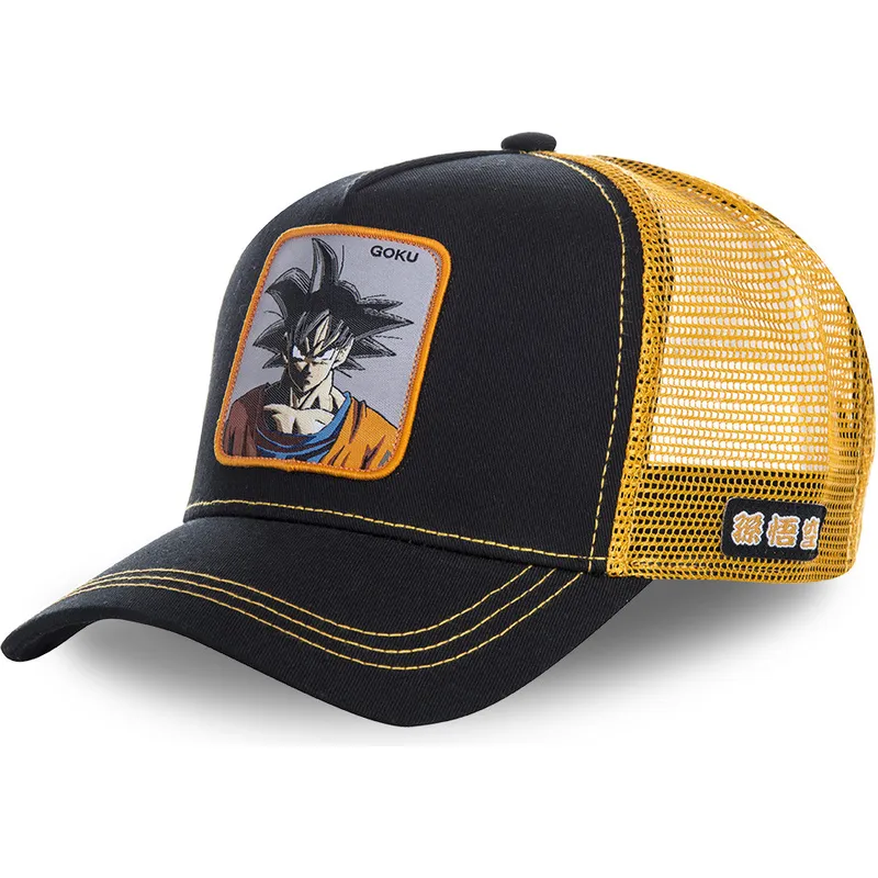 casquette-trucker-noire-et-orange-pour-enfant-son-goku-kidgokb-dragon-ball-capslab