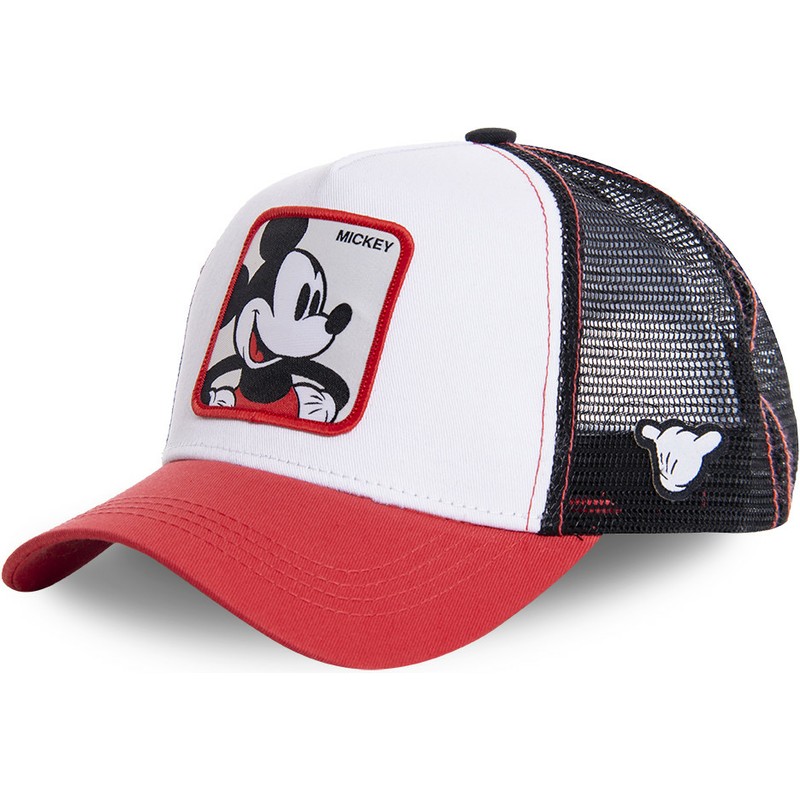 capslab-youth-mickey-mouse-kidmic4-disney-white-black-and-red-trucker-hat