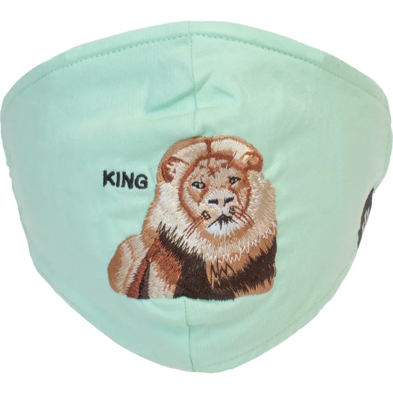 maskers-en-bescherming-groen-mascarilla-reutilizable-menta-leon-mane-cat-the-farm-van-goorin-bros