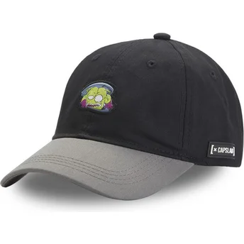 Cappellino snapback nero e grigio curva Rey Nikochan NIK1 Dr. Slump di Capslab